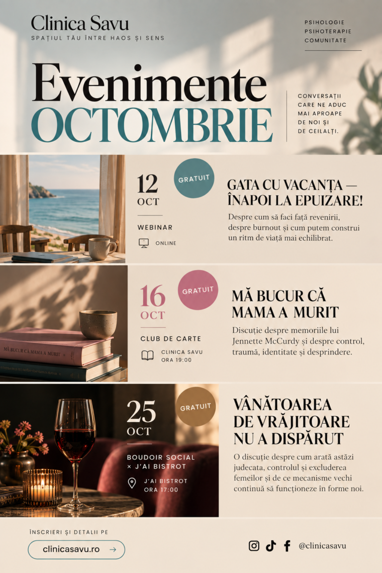 Clinica Savu October Events Poster